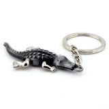 Solfera Gri Timsah Crocodile Oynar Bacaklı Tasarım Metal Anahtarlık KC016