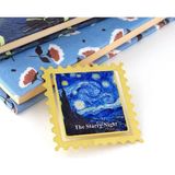 Solfera Vincent Van Gogh Yıldızlı Gece Starry Night Pul Tarzı Metal Ayraç Kitap Ayracı AY090