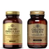 Solgar 1300 mg Omega 3-6-9 60 Kapsül + Solgar Calcium Citrate With Vitamin D3 60 Tablet