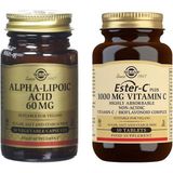 Solgar Alpha Lipoic Acid 60 mg 30 Tablet + Ester-C Plus 1000 mg 30 Tablet