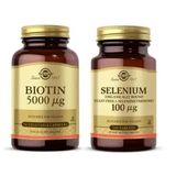 Solgar Biotin 5000 mcg 50 Kapsül + Selenium 100 Tablet