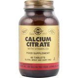 Solgar Calcium Citrate 60 Tablet Vitamin D3 İçeren Besin Takviyesi Gluten, Buğday ve Süt Ürünü İçermez