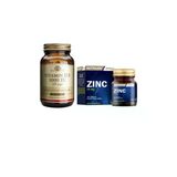Solgar D3 Vitamini 1000 Iu 100 Kapsül + Cilt, Saç, Tırnak Sağlığı Için Çinko Takviyesi 15 Mg 100 Tablet