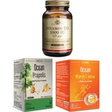 Solgar D3 Vitamini 1000 Iu 100 Kapsül + Ocean Propolis Sprey 20 Ml + C Vitamini 1000Mg 30 Tablet