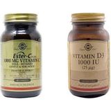 Solgar Ester-C Plus 1000MG 60 Tablet + Vıtamın D3 100 Tablet - Aromasız