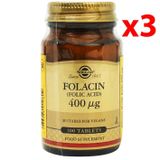 Solgar Folic Acid Folacin 400 mcg 3x100 Tablet