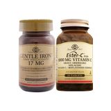 Solgar Gentle Iron 17 mg 90 Kapsül + Solgar Ester C Plus 1000 mg 30 Tablet