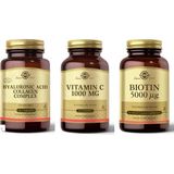 Solgar Güzellik Paketi Vitamin C + Hyaluronic Acid Collagen Complex + Biotin 5000 - 1