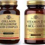 Solgar Hyaluronic Acid Collagen Complex 30 Tablet + Solgar Vitamin D3 1000 IU 100 Tablet