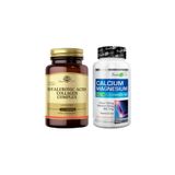 Solgar Hyaluronic Acid Collagen Complex 30 Tablet + Suda Vitamin Calcium Magnesium Zinc K2 D3 100 Tablet