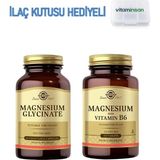 Solgar Magnesium Glycinate 60 Tablet + Solgar Magnesium With Vitamin B6 100 Tablet ( Ilaç Kutusu Hediyeli )