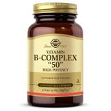Solgar Vitamin B Complex 50 Mg 100 Kapsül Amerika Menşeli Vegan İçerik ile Enerji Desteği - Aromasız