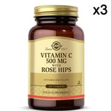 Solgar Vitamin C With Rose Hips 500 mg 3x100 Tablet