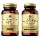 Solgar Vitamin D3 1000 IU 100 Kapsül + Ester-C 500 mg 100 Kapsül