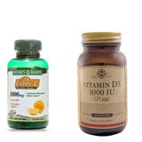 Solgar Vitamin D3 1000 IU 100 Kapsül + Nature's Bounty Ester C 1000 mg 60 Tablet