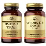 Solgar Vitamin D3 1000 IU 100 Kapsül + Omega 3 950 mg 50 Kapsül
