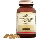 Solgar Vitamin D3 1000IU 100 Kapsül Aromasız Gıda Takviyesi Sığır Jelatini İçerir