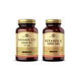 Solgar Vitamin D3 1000Iu 100 Kapsül + Vitamin C 1000 Mg 90 Tablet