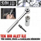 Solid Grip Akıllı Anahtar Seti - Tüm Somun ve Cıvatalara Uyumlu