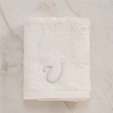Solid Nakışlı Yüz Havlusu 50x90 cm Ekru