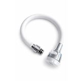 Solid Oynar Başlıklı Spiral Esnek 2 Fonksiyonlu Lavabo & Mutfak Musluk Ucu Beyaz Renkli Musluk Başlığı