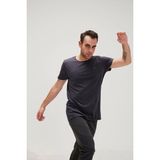 Solid T-Shirt Antrasit Basic Erkek Tişört - Çok Renkli
