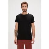Solid T-Shirt Siyah Basic Erkek Tişört