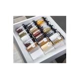 SOLİDCLASS Nisba Ticaret Ürünü 3 Lü 30x10 Cm Ayarlanabilir Çekmece Içi Baharatlık Düzenleyicisi (3 ADET ÜRÜN)