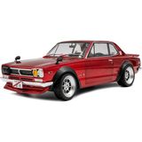Solido 1:18 1970 Nissan Skyline C10 Hakosuka Diecast Kırmızı Metal Minyatür Model Araba - Standart