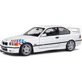 Solido 1:18 1995 Bmw M3 E36 Coupe Special Edition Diecast Metal Minyatür Beyaz Model Araba - Standart
