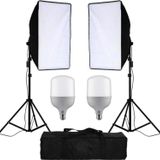Soligor 50X70 Softbox Güçlü Led Ampullü Youtube Video Ve Fotoğraf 2Li Softbox Sürekli Işık