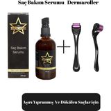 Solin Yıldız Natural Cosmetic Saç Bakım Serumu + 1 mm Dermaroller, Aşırı Yıpranmış ve Dökülen Saçlar Için, Saç Bakım Seti