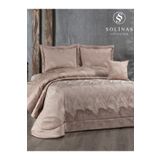 Solinas Collection Amanda Kahve – Krem Pano Çeyizlik Yatak Örtüsü