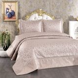 Solinas Collection Elegante Lenora Krem-Vizon Çift Kişilik Çeyizlik Yatak Örtüsü - 270 x 260 cm - Krem - Cappuccino