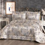 Solinas Collection Elegante Viviana Gri - Vizon Çift Kişilik Çeyizlik Yatak Örtüsü