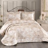 Solinas Collection Elegante Viviana Krem-Gold Çift Kişilik Çeyizlik Yatak Örtüsü