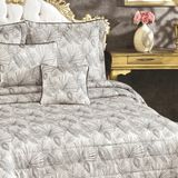 Solinas Collection Flora Krem - Kahve Çeyizlik Çift Kişilik Yatak Örtüsü - 270 x 260 cm