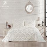 Solinas Collection Larin Krem Çift Kişilik Ince Pike Yatak Örtüsü (250 cm x 260 Cm) - 250 x 260 cm