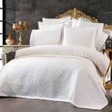 Solinas Collection Soldi Perla Krem Çift Kişilik Yatak Örtüsü ve Dantelli Nevresim Takımı - 250 x 260 cm