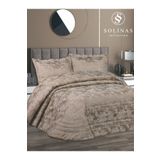 Solinas Collection Valentina Vizon - Gold Simli Çeyizlik Çift Kişilik Yatak Örtüsü