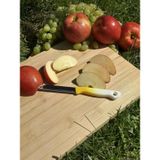Solingen Ebruli Sarı Tırtıklı Meyve Bıçağı – 18,5 Cm, Paslanmaz Alman Çeliği, Ergonomik Sap (Tekli)