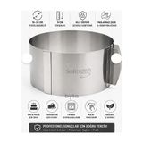 Solingen Paslanmaz Çelik Ayarlanabilir Kek Kalıbı 16-34 cm | Kilitli Sistem, 9 cm Yükseklik, Fırın ve Airfryer Uyumlu, Kolay Temizlenir, Cheesecake Için Uygun - 1 m