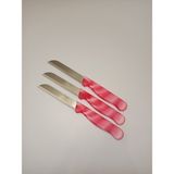 Solingen Pembe Mermer Desen 3'lü Bıçak Set