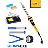 Solinpatech 60W Profesyonel Resistörlü Kalem Havya Pasta Lehim Bant Stand Lehim Pompası Yankeski Lehim Makinesi