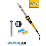 Solinpatech 60w Profesyonel Yüksek Sıcaklığa Dayanıklı Resistörlü Kalem Havya Pasta Bant Lehim Teli Lehim Makinesi Seti