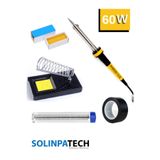 SolinpaTech 60w Profesyonel Yüksek Sıcaklığa Dayanıklı Resistörlü Kalem Havya Pasta Stand Lehim Bant