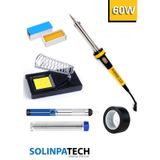 Solinpatech 60w Profesyonel Yüksek Sıcaklığa Dayanıklı Resistörlü Kalem Havya Stand Pasta Lehim Bant Pompa Lehim Makinesi Ful Set