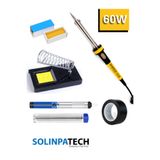 SolinpaTech 60w Profesyonel Yüksek Sıcaklığa Dayanıklı Resistörlü Kalem Havya-stand-pasta-pompa-lehim-bant