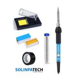 SolinpaTech 60w Sıcaklık Ayarlı Kalem Havya Stand Lehim Bant Lehim Pastası Seti