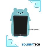 SolinpaTech 8.5 Inç Mavi Panda Renkli Ekran Lcd Çizim Yazı Tahtası Digital Kalemli Grafik Not Yazma Eğitim Tableti MV-PND2